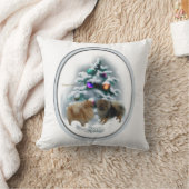 ポメラニアンのクリスマス クッション (ブランケット)