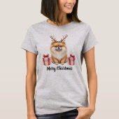 ポメラニアンのリース Tシャツ (正面)