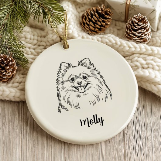 ポメラニアンの犬のクリスマス オーナメント
