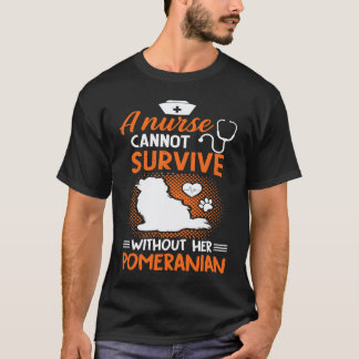 ポメラニアンの飼い主 看護師 医院 Tシャツ
