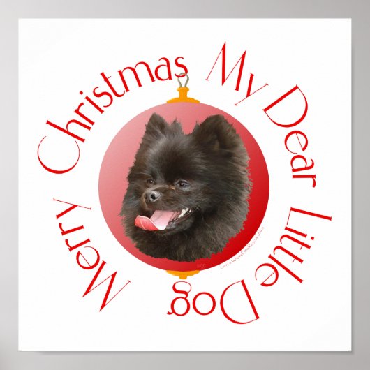 ポメラニアンクリスマス ポスター (正面)
