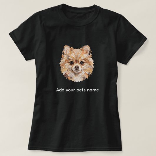 ポメラニアンデザインTシャツ Tシャツ (デザイン正面)