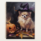 ポメラニアンパンプキンハロウィーンの恐怖 プランナー手帳 (正面)