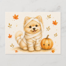 ポメラニアンミイラハロウィン ポストカード