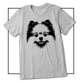ポメラニアン愛好家のためのポップアート ポメラニアン トライブレンドＴシャツ