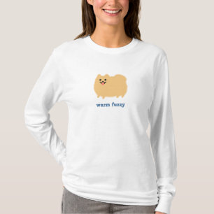 ポメラニアン「あったかいぼやぼや」かわいい犬のカスタムテキストデザイン Tシャツ