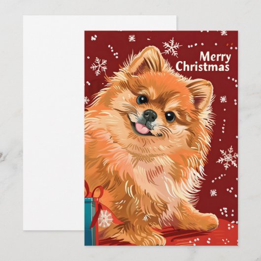 ポメラニアン シーズンカード (正面/裏面)