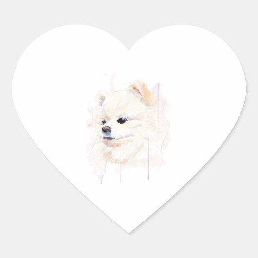 ポメラニアン ステッカー ラベル, 犬好き (正面)