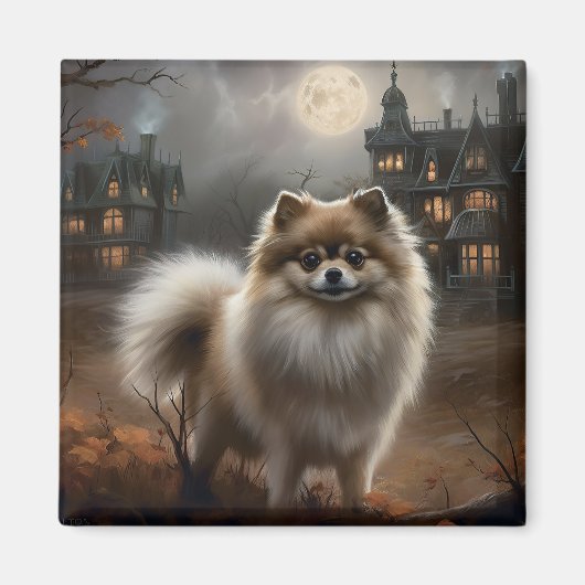 ポメラニアン ハロウィーン スケアリー マグネット (正面)
