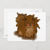 ポメラニアン ポストカード (正面/裏面)