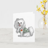 ポメラニアン ママが好き タトゥー 犬Tシャツ 面白い 母の日 カード (黄色い花)