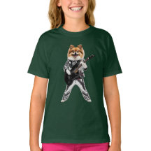 ポメラニアン ロックスター キッズTシャツ