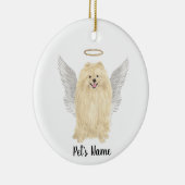 ポメラニアン 追悼 メモリアル ピラー キャンドル セラミックオーナメント (右)