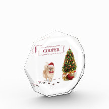 ポメラニア犬おもしろいクリスマスドッグと木