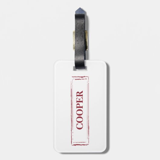 ポメラニア犬おもしろいクリスマスドッグと木 ラゲッジタグ (裏面縦)