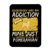 ポメラニア犬おもしろい犬中毒 マグネット (縦)