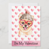 ポメラニア犬おもしろいI Woof You Dog Valentine's Day シーズンカード (正面)