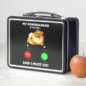 ポメラニア犬が来て行かねばならない メタルランチボックス (インサイチュ)