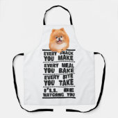 ポメラニア犬すべてのスナック エプロン (正面)
