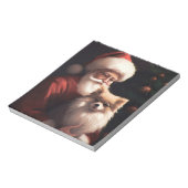 ポメラニア犬とサンタクロースフェスティバルクリスマス ノートパッド (回転)