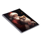 ポメラニア犬とサンタクロースフェスティバルクリスマス ノートブック (右側)