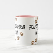 ポメラニア犬のお母さん ツートーンマグカップ (中央)