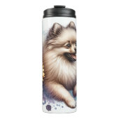 ポメラニア犬のふわふわフローラドリーム タンブラー (正面)