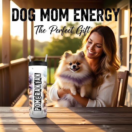 ポメラニア犬のふわふわフローラドリーム タンブラー