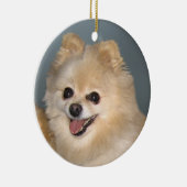 ポメラニア犬のオーナメント セラミックオーナメント (右)