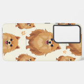 ポメラニア犬のケース SAMSUNG GALAXYケース (左側面)