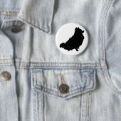 ポメラニア犬のシルエット 缶バッジ (インサイチュ)