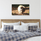 ポメラニア犬のトロ落ちたッ葉ト キャンバスプリント (インサイチュ (寝室))