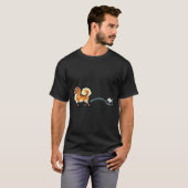 ポメラニア犬のフィッティング場所 Tシャツ (正面フル)