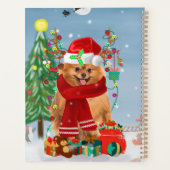 ポメラニア犬のプレゼント付き犬 プランナー手帳 (裏面)