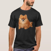 ポメラニア犬のユニセックスなTシャツ Tシャツ (正面)