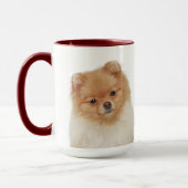 ポメラニア犬の個人用マグカップ マグカップ (左)