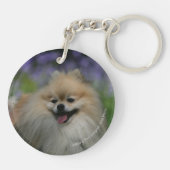 ポメラニア犬の喘ぐこと キーホルダー (裏面)