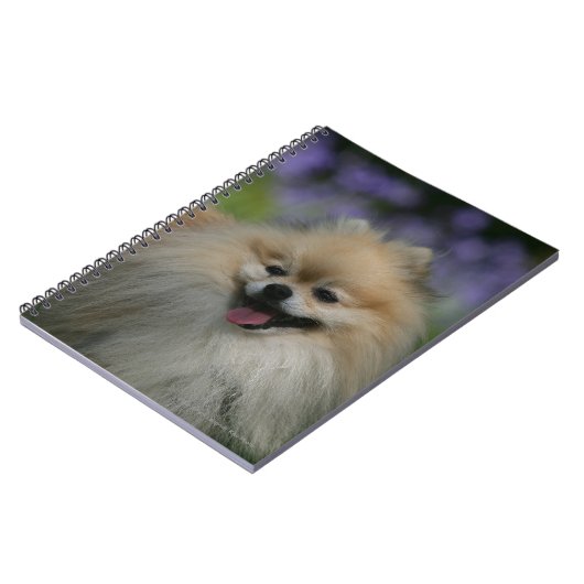 ポメラニア犬の喘ぐこと ノートブック (左側)