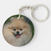 ポメラニア犬の微笑 キーホルダー (裏面)