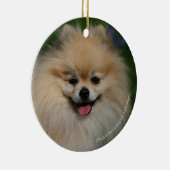 ポメラニア犬の微笑 セラミックオーナメント (右)