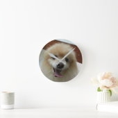 ポメラニア犬の時計 ラウンド壁時計 (ホーム)