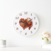 ポメラニア犬の時計 ラージ壁時計 (ホーム)