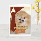 ポメラニア犬の父の日カード カード (黄色い花)