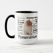 ポメラニア犬の特性のマグ マグカップ (左)