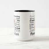 ポメラニア犬の特性のマグ マグカップ (中央)