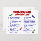 ポメラニア犬の特性の法律2 ポストカード (正面/裏面)