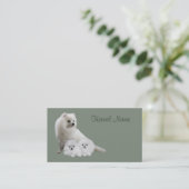 ポメラニア犬の繁殖動物の名刺 名刺 (スタンド正面)