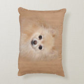 ポメラニア犬の顔 アクセントクッション (裏面(縦))