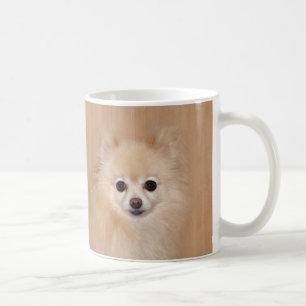 ポメラニア犬の顔 コーヒーマグカップ