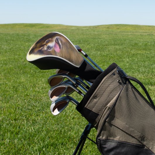 ポメラニア犬の黒およびタンの絵画元の犬の芸術 ゴルフヘッドカバー (インサイチュ)